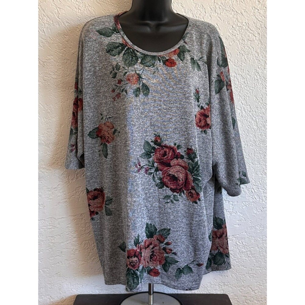 Bobbie Brooks Floral Print Blouse Women's Plus Size 2X